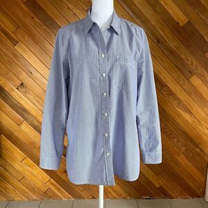 Gap Blue Pinstripe Boyfriend Button Up